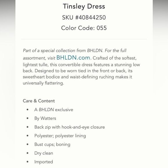 BHLDN x Anthropologie Tinsley dress/ size 18 W - Picture 7 of 7